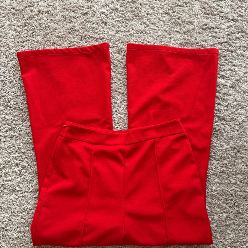 SHEIN Red Straight Leg Pants